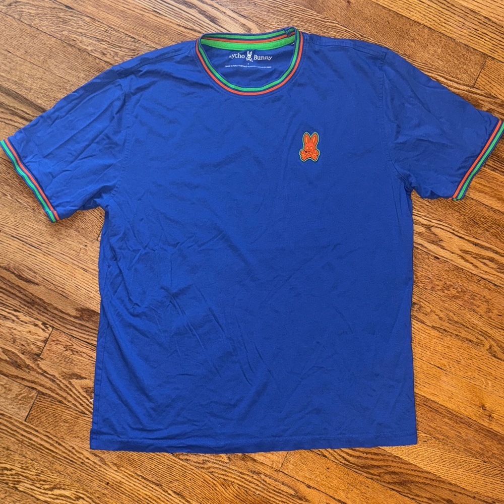 Psycho Bunny Royal Blue Tee with Vibrant Trim